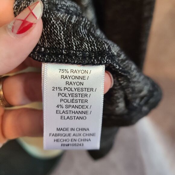 SWEATER SALE 3/$30 Bobeau Black Marled Hacci Open Cardigan Size XS - Picture 5 of 6